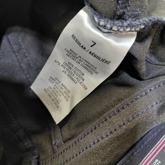 Nautica Navy Blue Girls School Uniform Shorts Size 7 Bermuda Skinny Adjustable - Picture 5 of 13